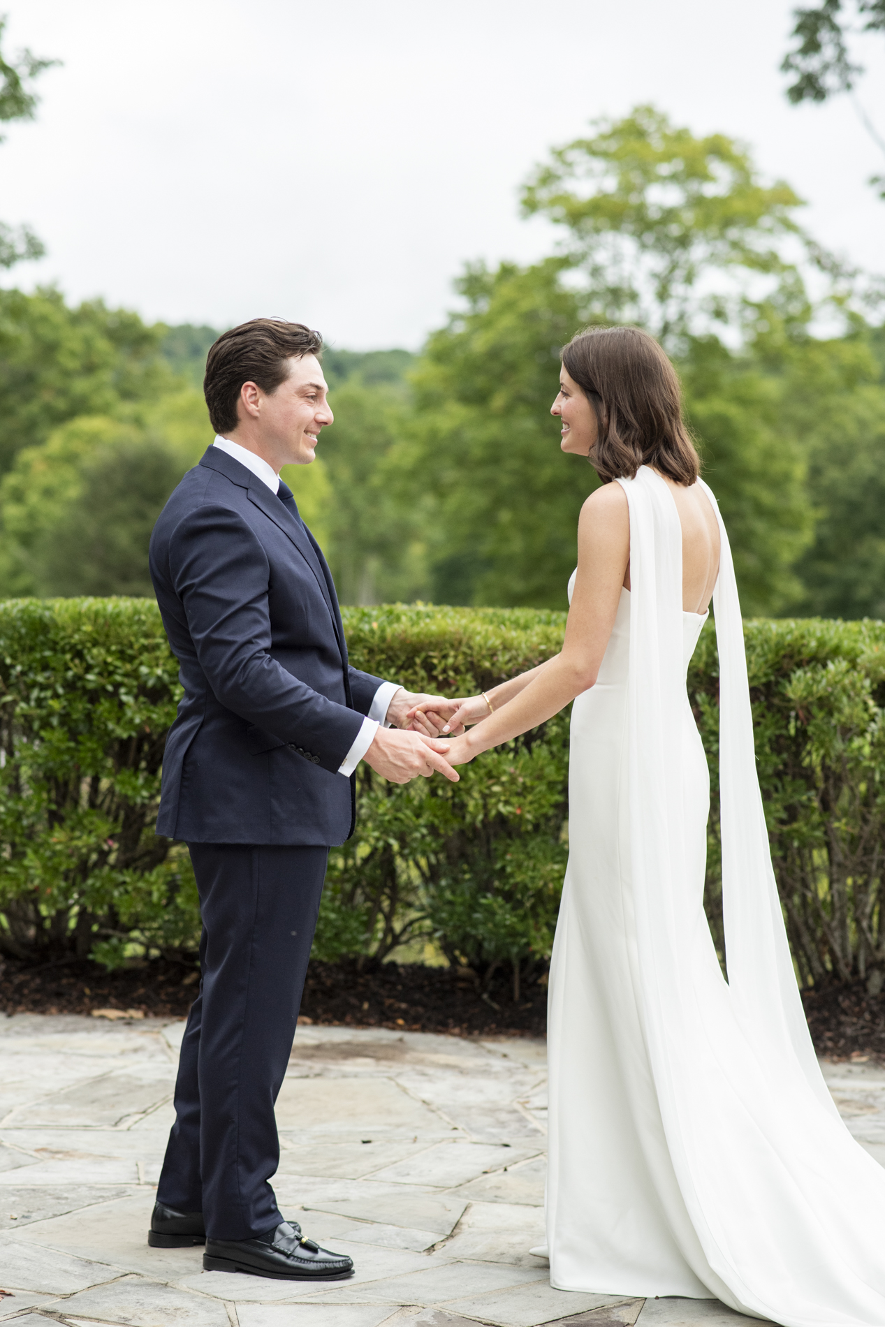 Wedding couple first look
