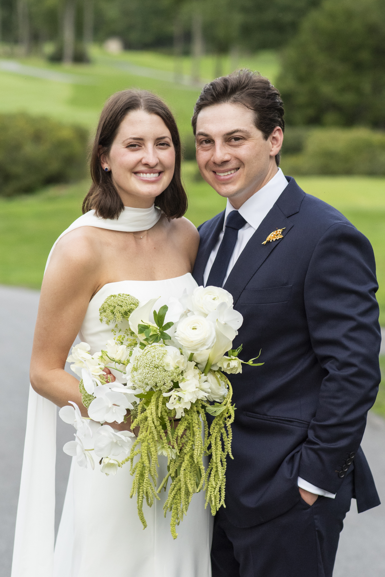 Wedding portrait at Old Edwards Club in Cashiers, NC