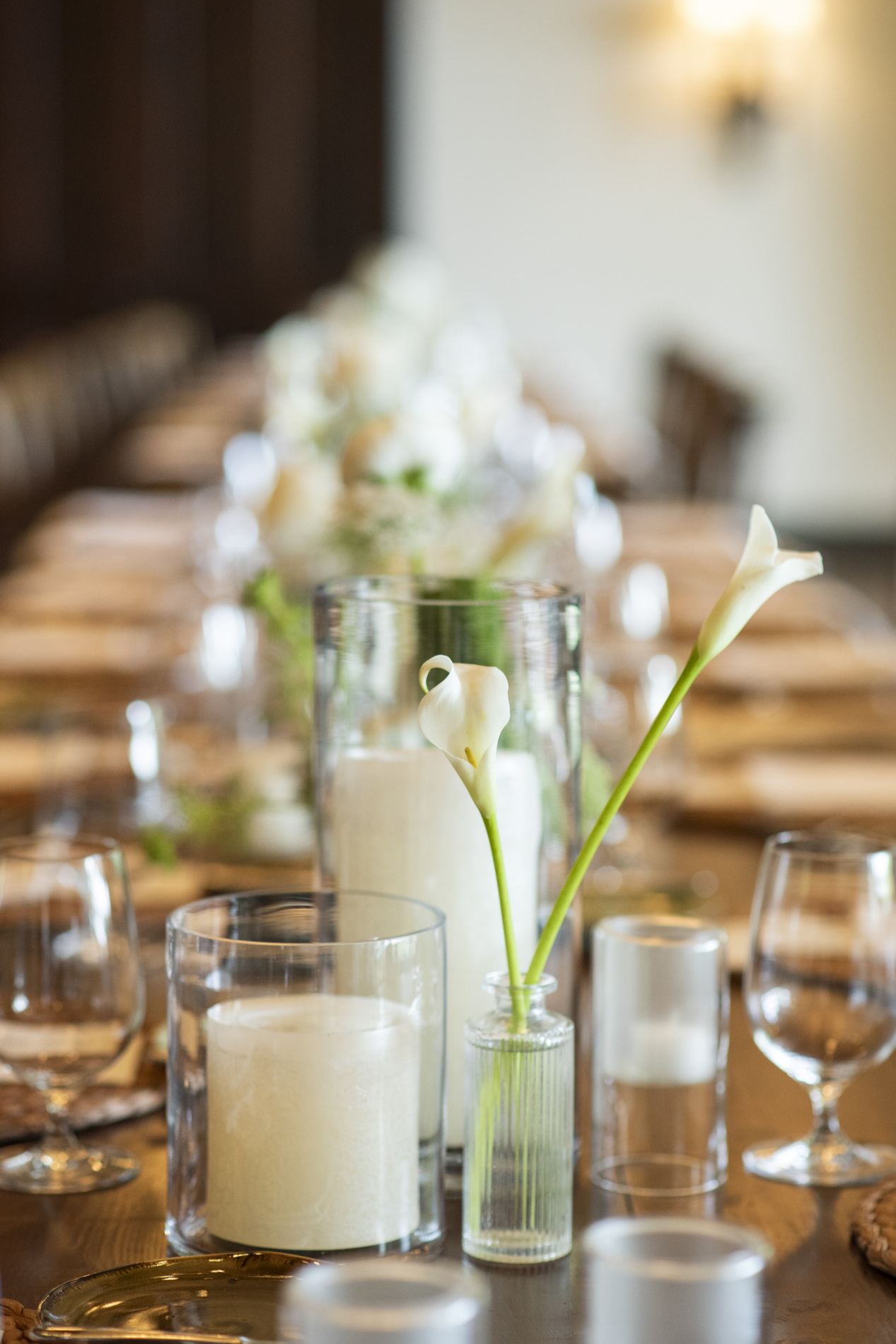 Wedding table at Old Edwards Club in Cashiers, NC