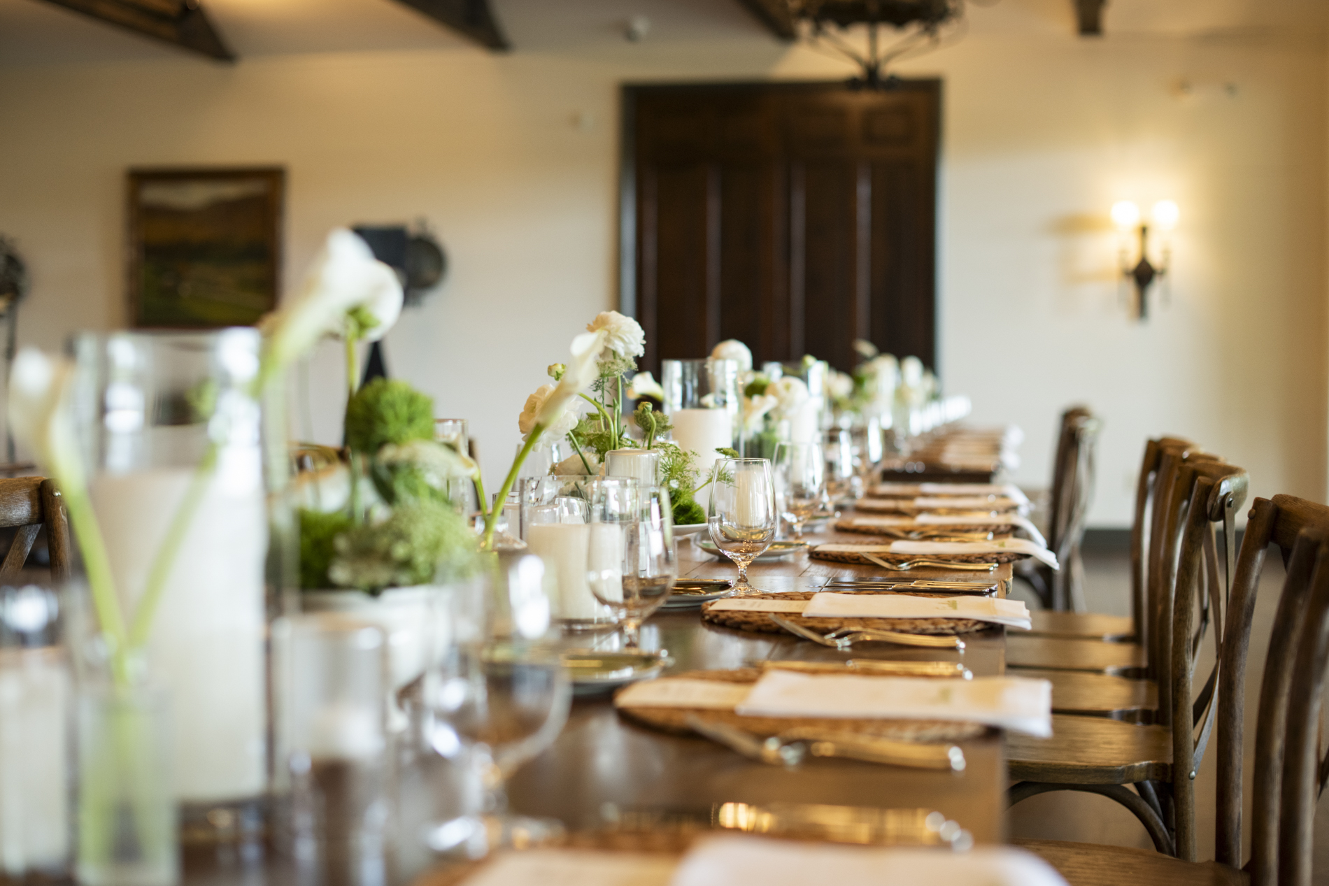 Wedding table at Old Edwards Club in Cashiers, NC